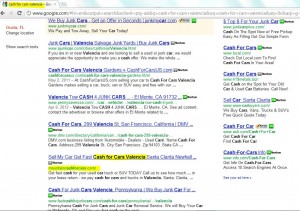 Topscreen shot of Google organic SERP in less than a week for a brand new website designed by Nick Sharpe